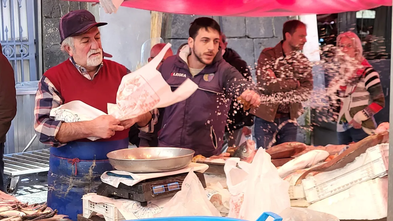 Catanias fiskemarked er berømt. Ikke kun på Sicilien, men i hele Italien. Foto Lene Brøndum