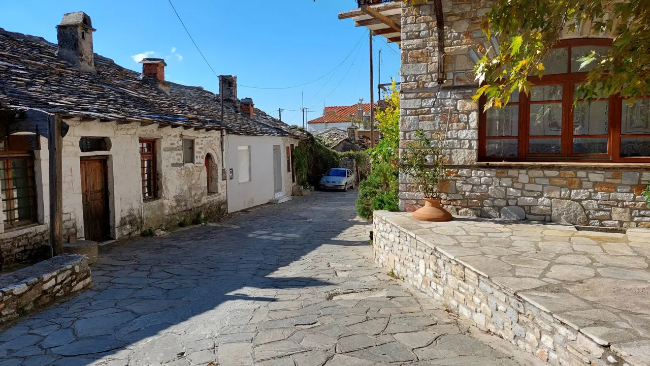 Typisk græsk landsby. Foto Peter Harboe