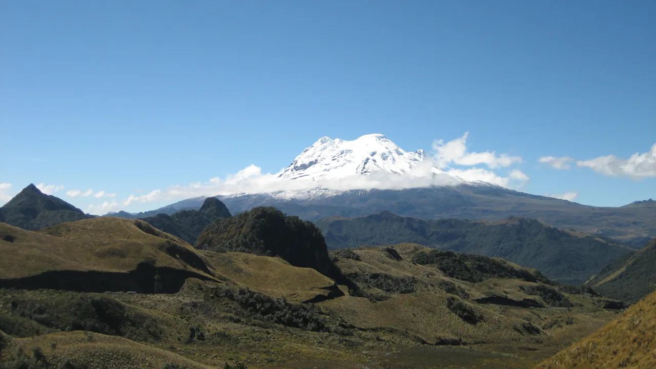 Vulkanen Antisana er 5753 meter høj. Foto Viktors Farmor