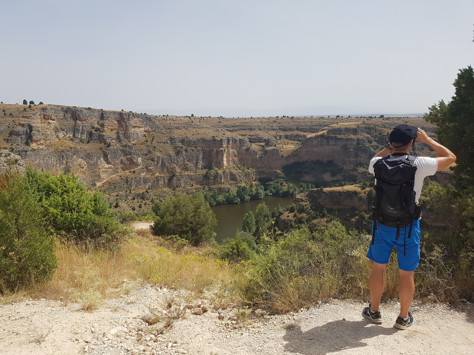 På udkig efter gåsegribbe ved Duratón-floden. Foto Sarah E. Plews