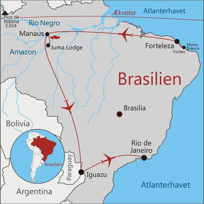Manaus - Rio Negro - Amazonas - Iguazu - Rio de Janeiro