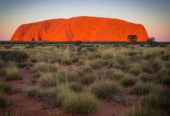 Solnedgang over Uluru er en fantastisk oplevelse. Foto Viktors Farmor