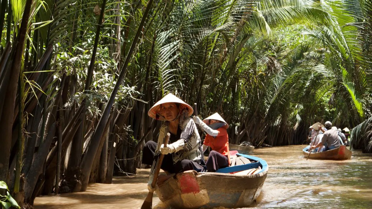 Mekong deltaet er en sand labyrint af store og små vandveje. Foto af Anders Stoustrup