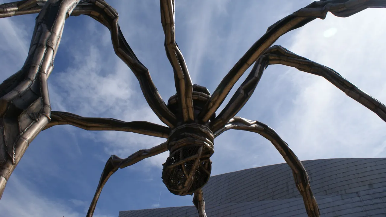 Kunstværket Edderkoppen kan man se foran Guggenheim museet. Foto Eladino Cabanelas Fernández