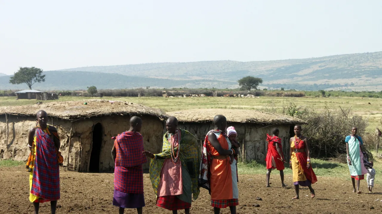 Vi tilbringer en hel dag sammen med Masai folket. Foto Michael Andersen