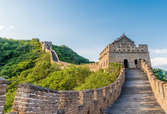 På Viktors Farmor rejser til Kina besøger vi den kinesiske mur. Foto Viktors Farmor