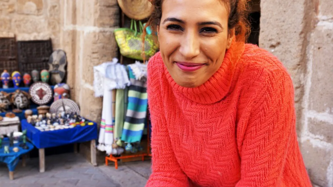 Mødet med en af de lokalekvinder i Marokko. Foto Kathrine Svejstrup