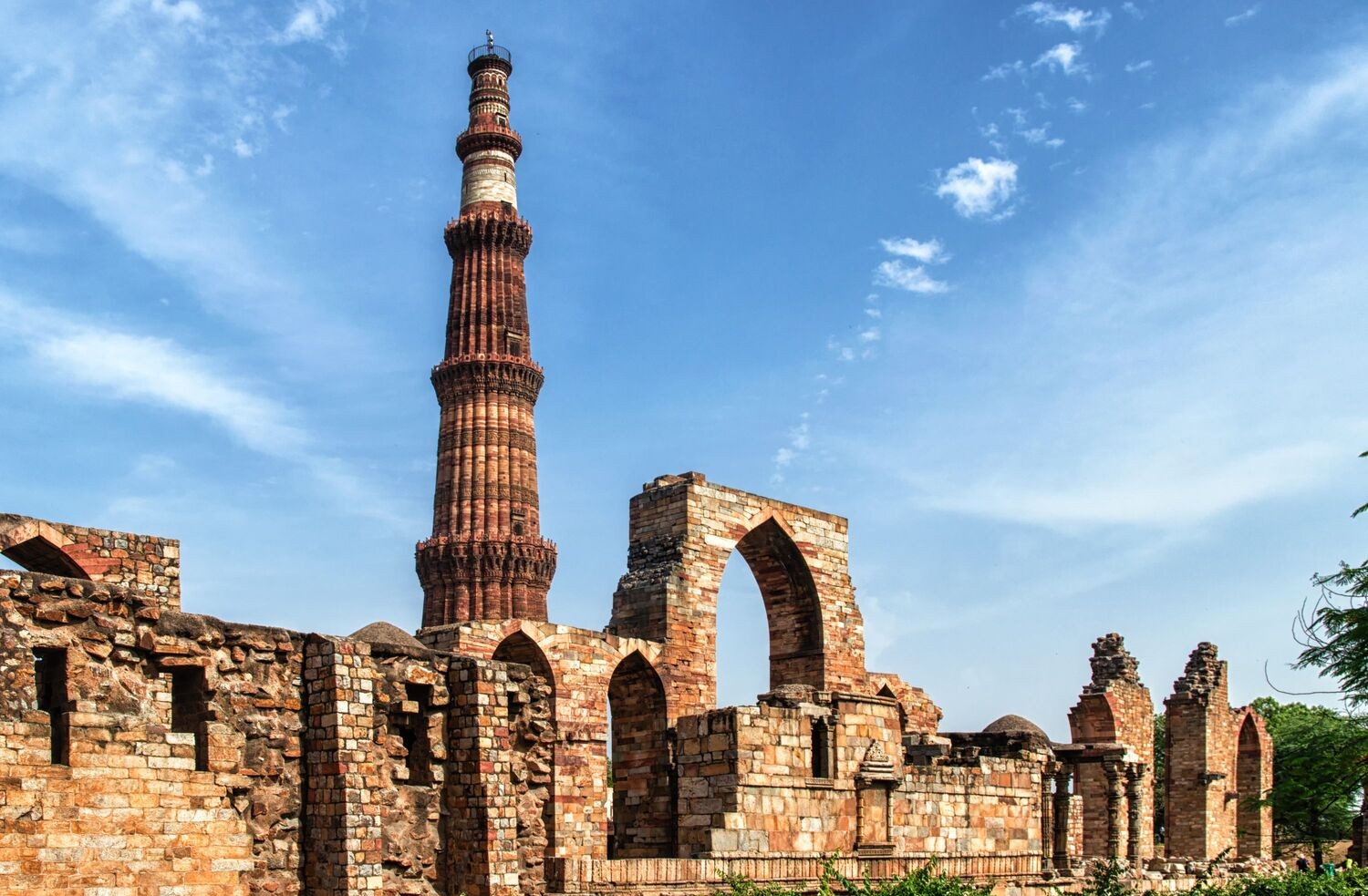 Qutub Minar blev opført i 1200-tallet, da islam kom til Indien. Foto Viktors Farmor