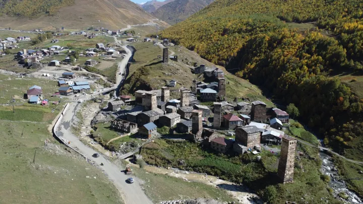 Middelalderbyen Ushguli i Georgien er et flot syn. Foto Tea Tougaard