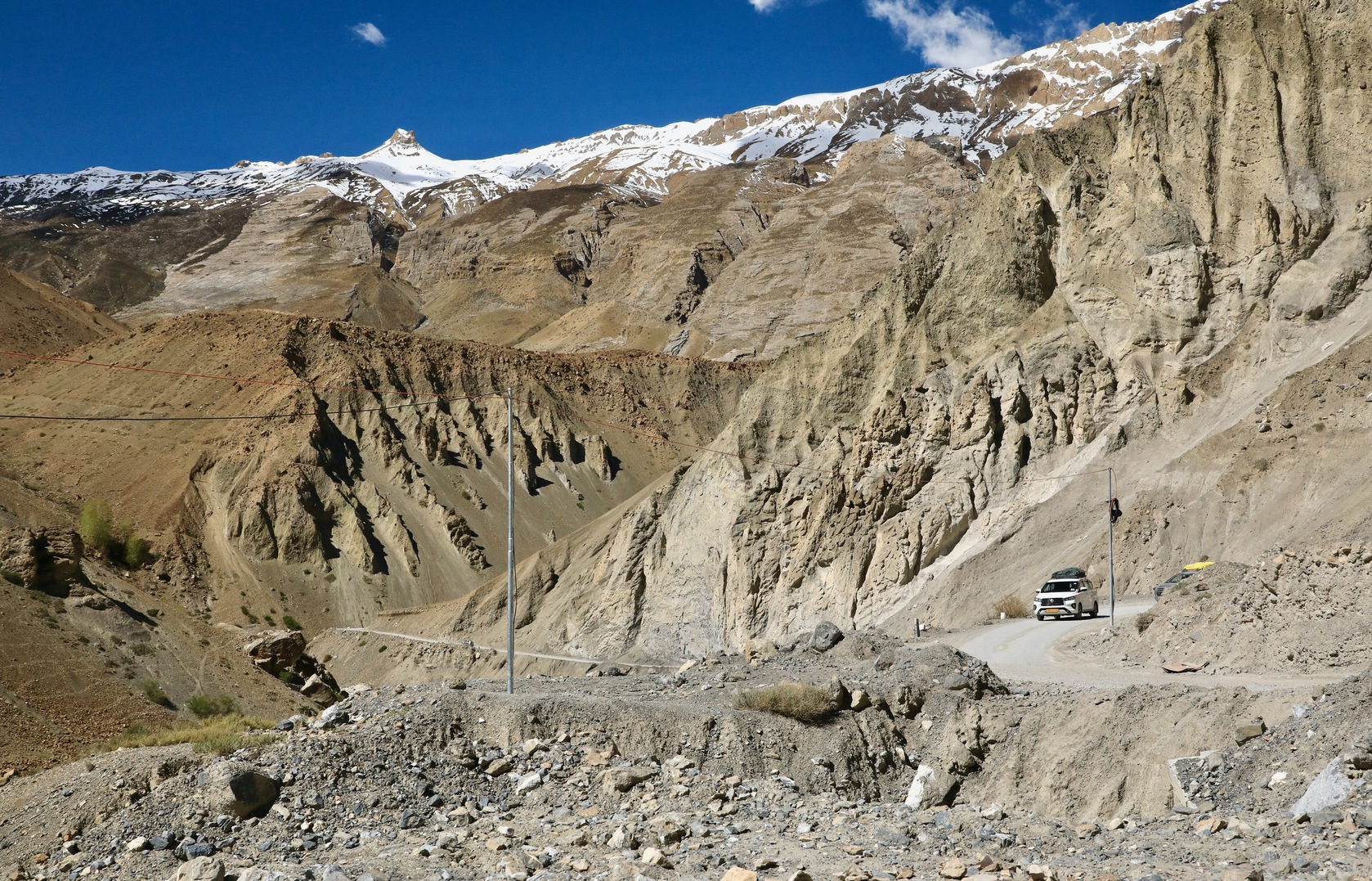 Køreturene i Spiti fører gennem vilde og stenede landskaber. Foto Anders Stoustrup