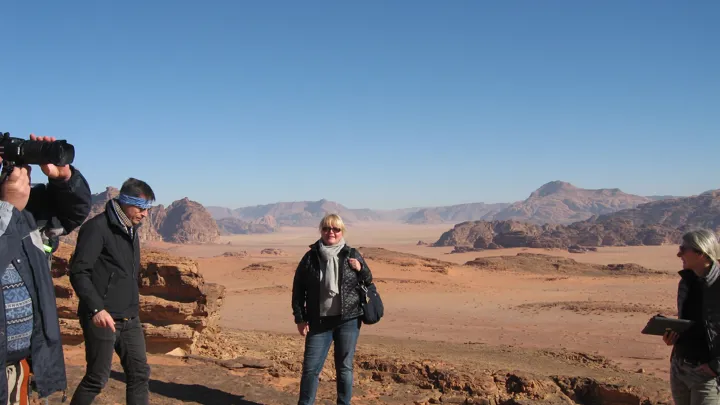 Viktors Farmor rejseleder Pernille Andersen i Jordan december 2016