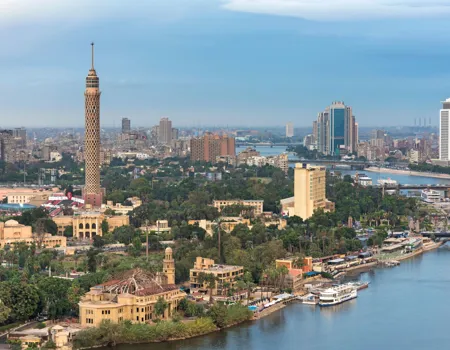 Vi bor på Zamalek en mere moderne del af Cairo. Foto Viktors Farmor