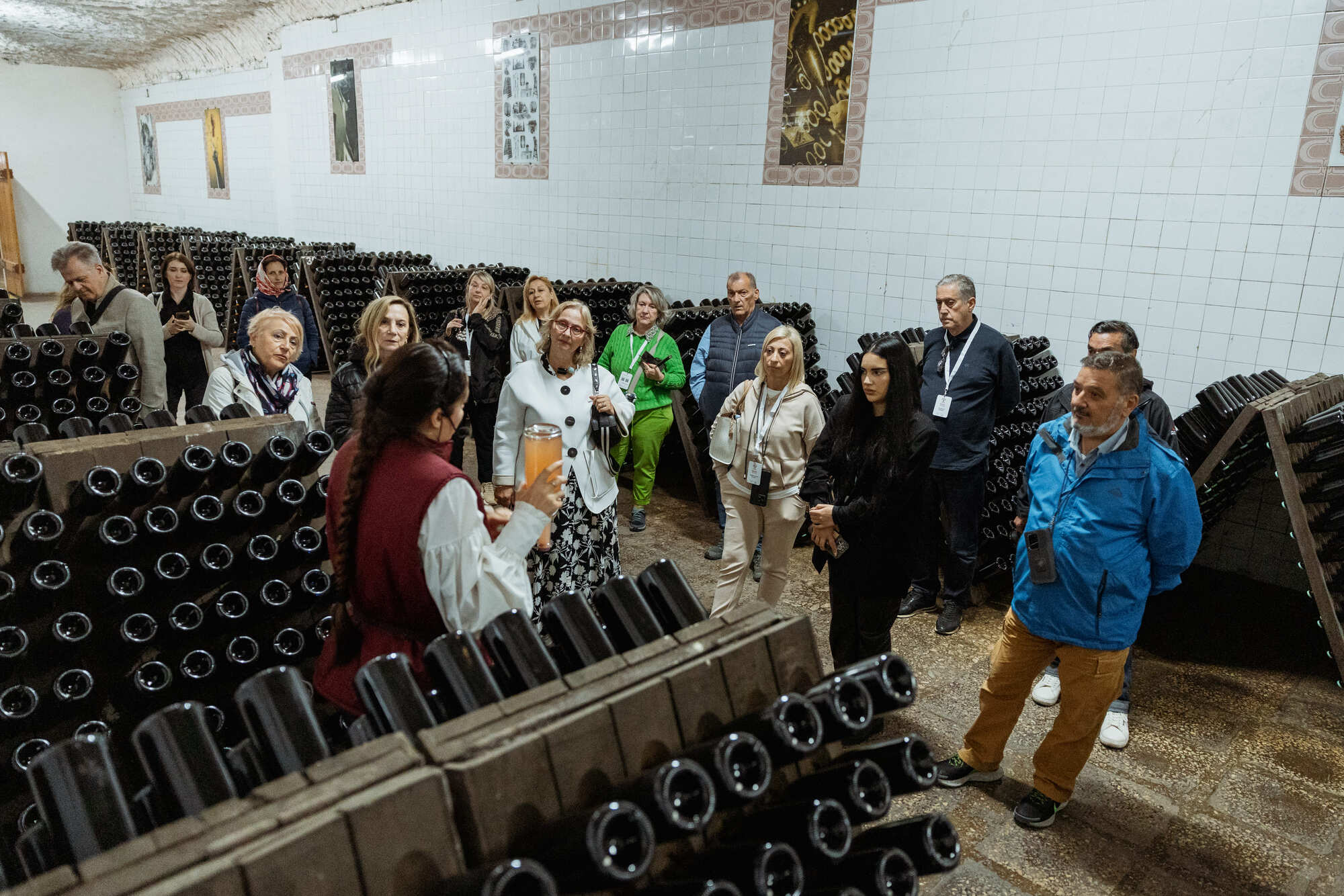Cricova vinkælderen med deres mousserende vinflasker. Foto Viktors Farmor