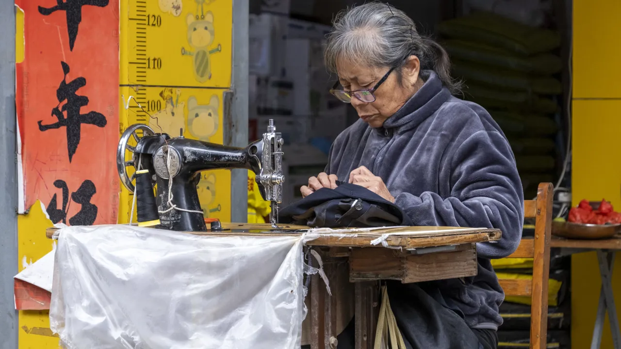 På marked i Xingping. Foto Carsten Lorenzen