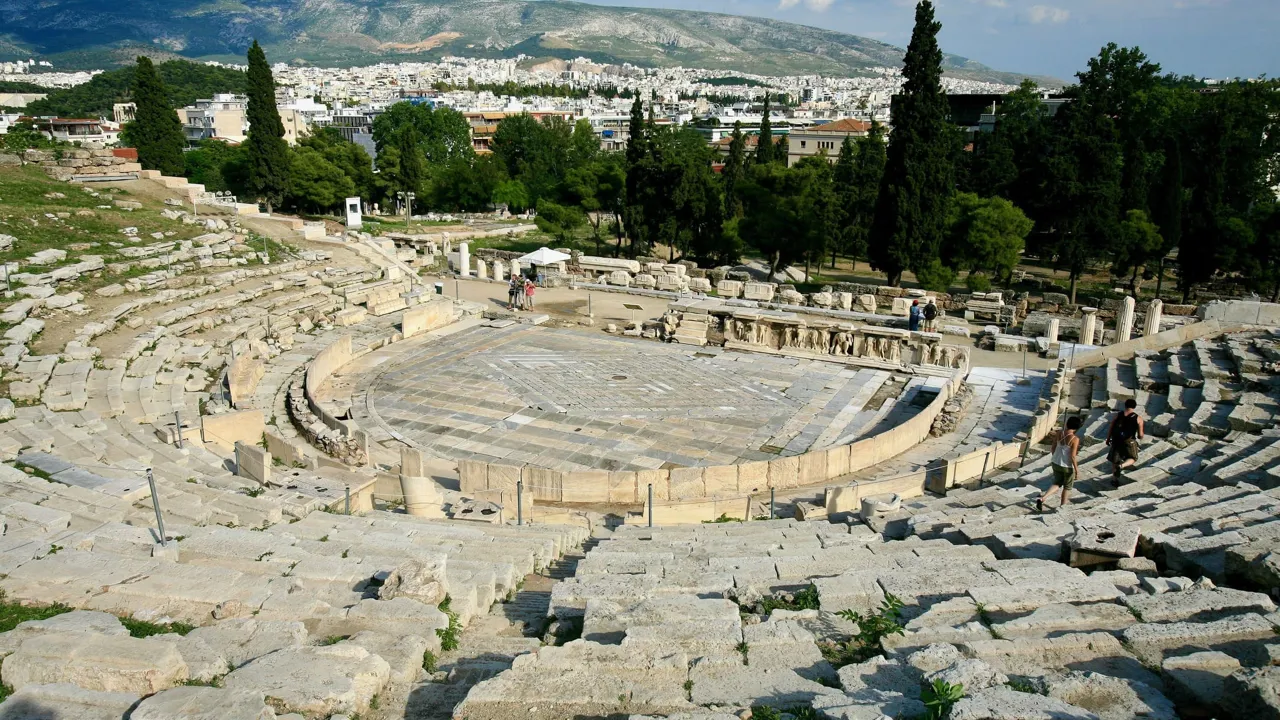 Dionysos templet på sydsiden af Akropolis. Foto af Anders Stoustrup