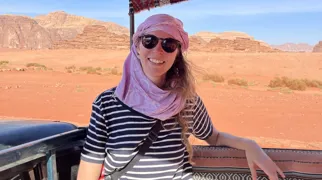 Josefine fra marketing-afdelingen på en rejse i Jordan. Foto Josefine Aude Raas