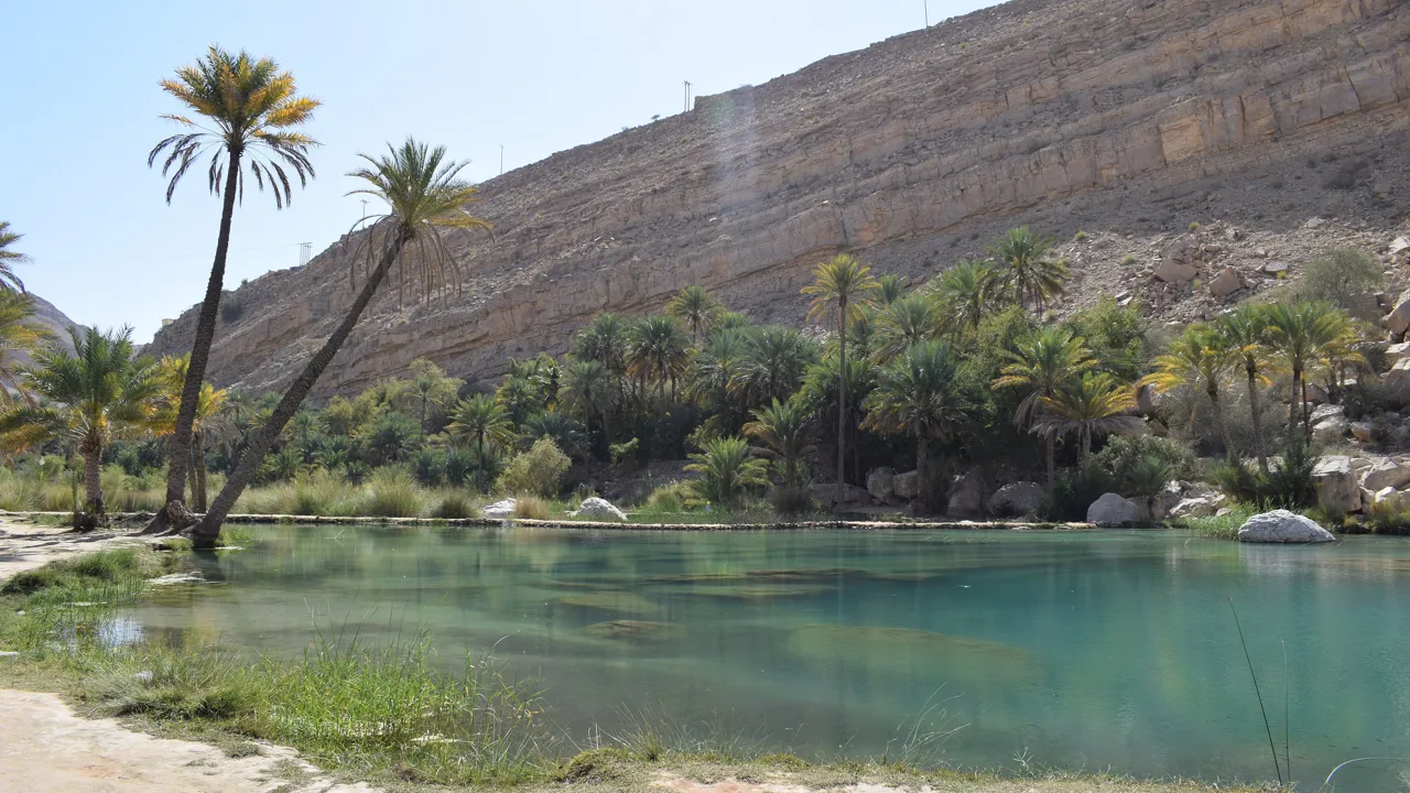 I Oman er der mange skønne wadier. Her ses Wadi Bani Khalid. Foto Anne Sophie Larsen