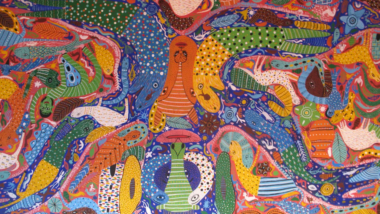 Essaouiras kunst har sit helt eget udtryk. Foto Kirsten Gynther Holm