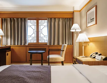 4-stjernede bekvemmeligheder og en god beliggenhed kendetegner Commodore Hotel i Busan.