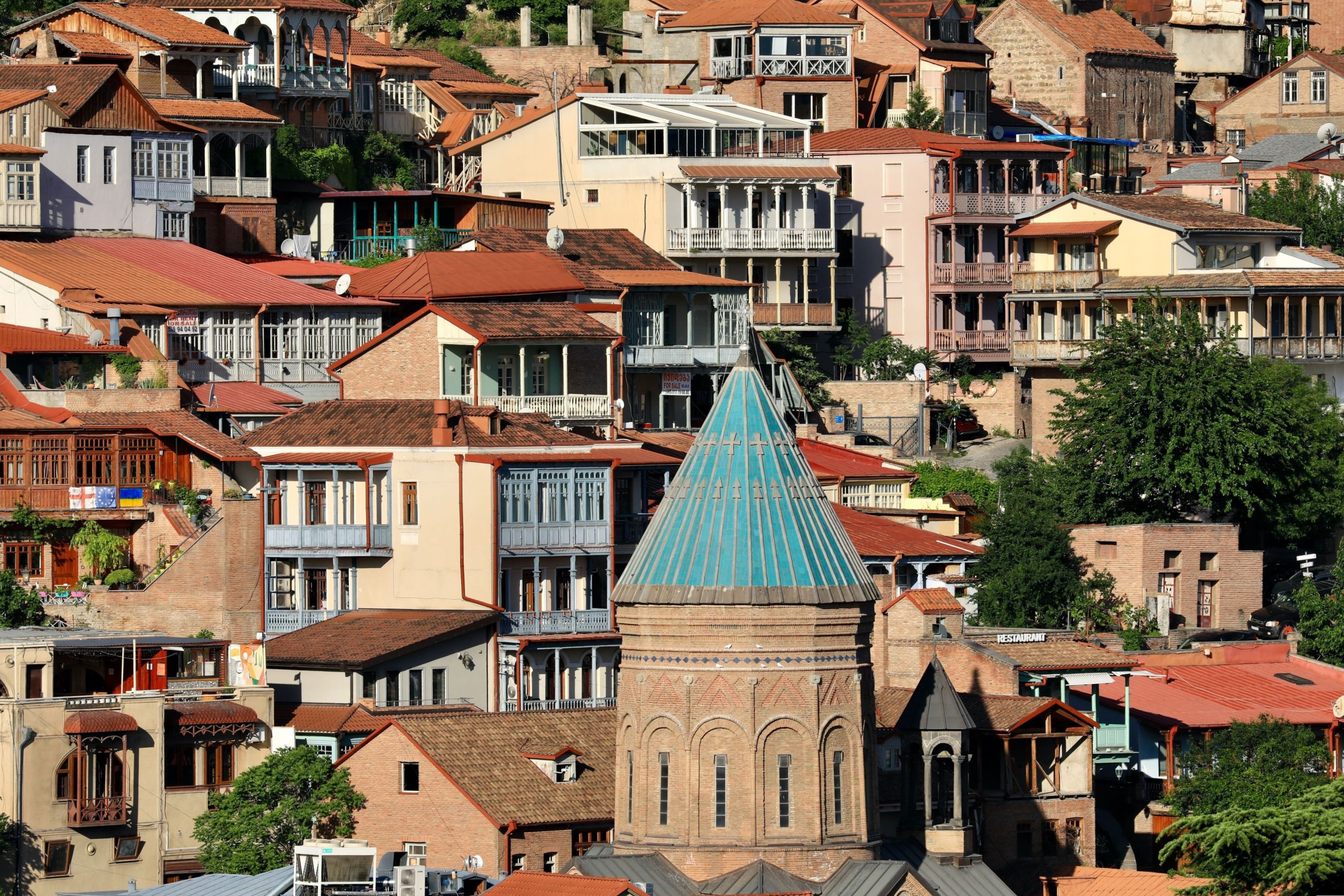 Udsigt over Tbilisis gamle bydel. Foto Anders Stoustrup