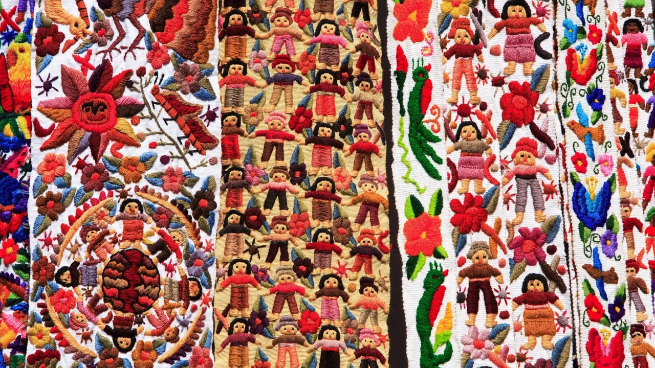 Kvinderne i Guatemala er dygtige til at brodere og væve. Foto Anders Stoustrup