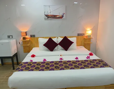 På Velidhoo findes der ingen hoteller, og man indlogeres derfor på forskellige gæstehuse. Foto Viktors Farmor