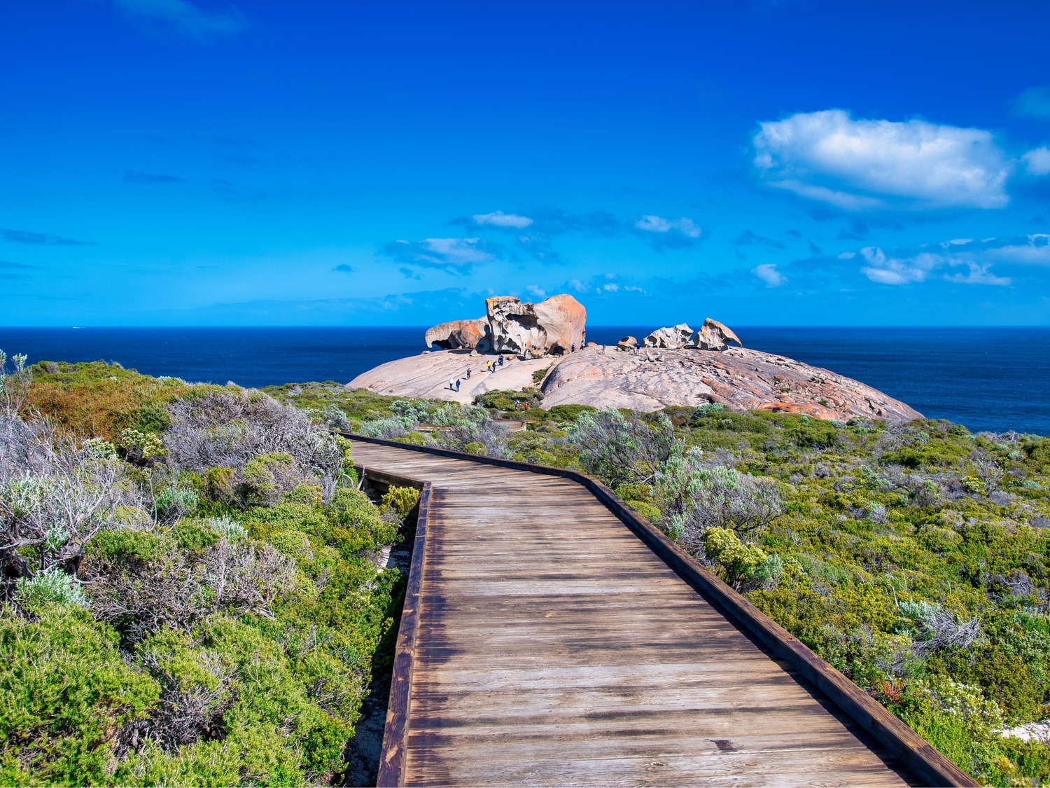Remarkable Rocks pryder kysten på Kangaroo Island. Foto Viktors Farmor