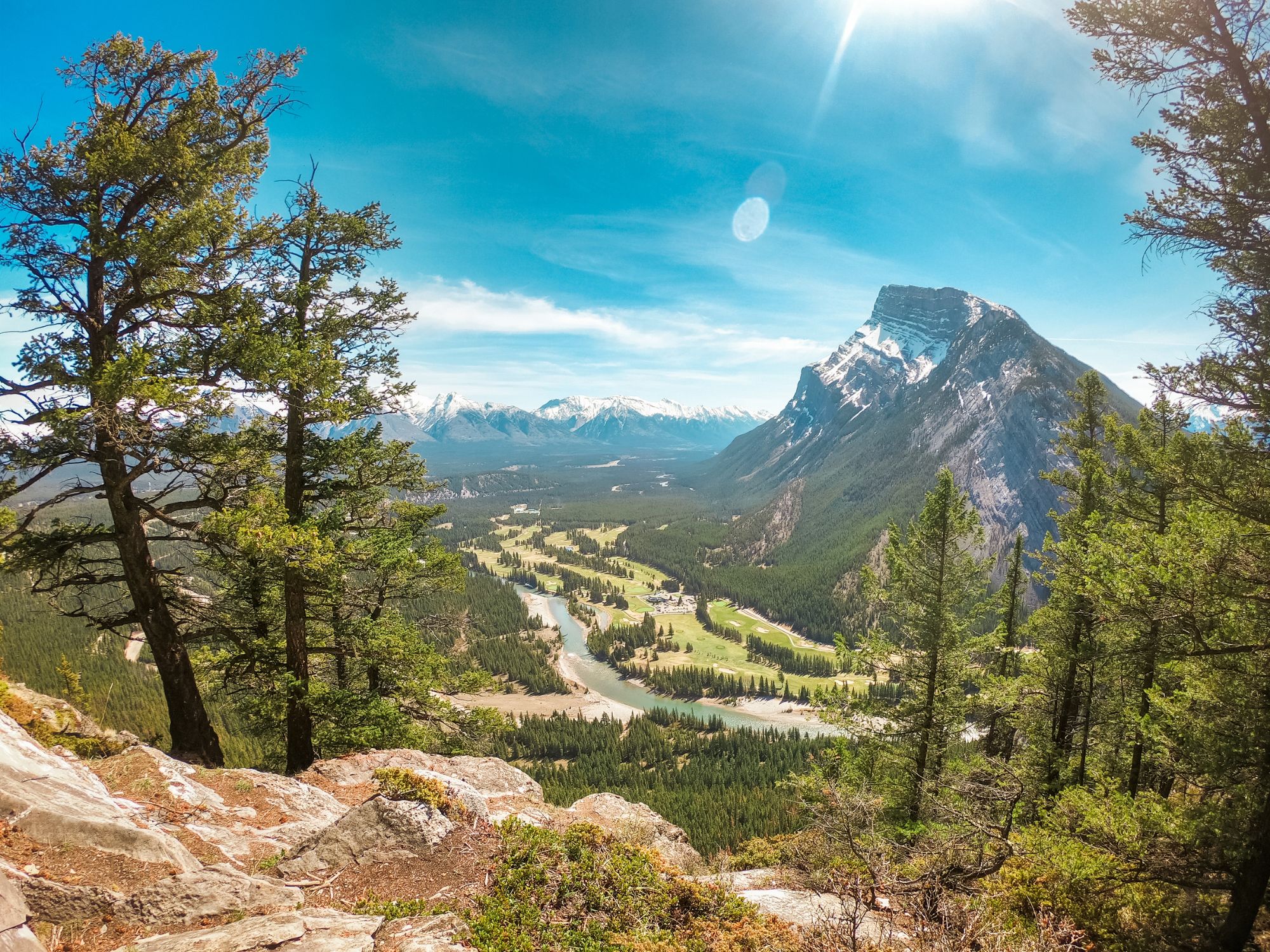På toppen ved Tunnel Mountain, Banff. Foto Viktors Farmor