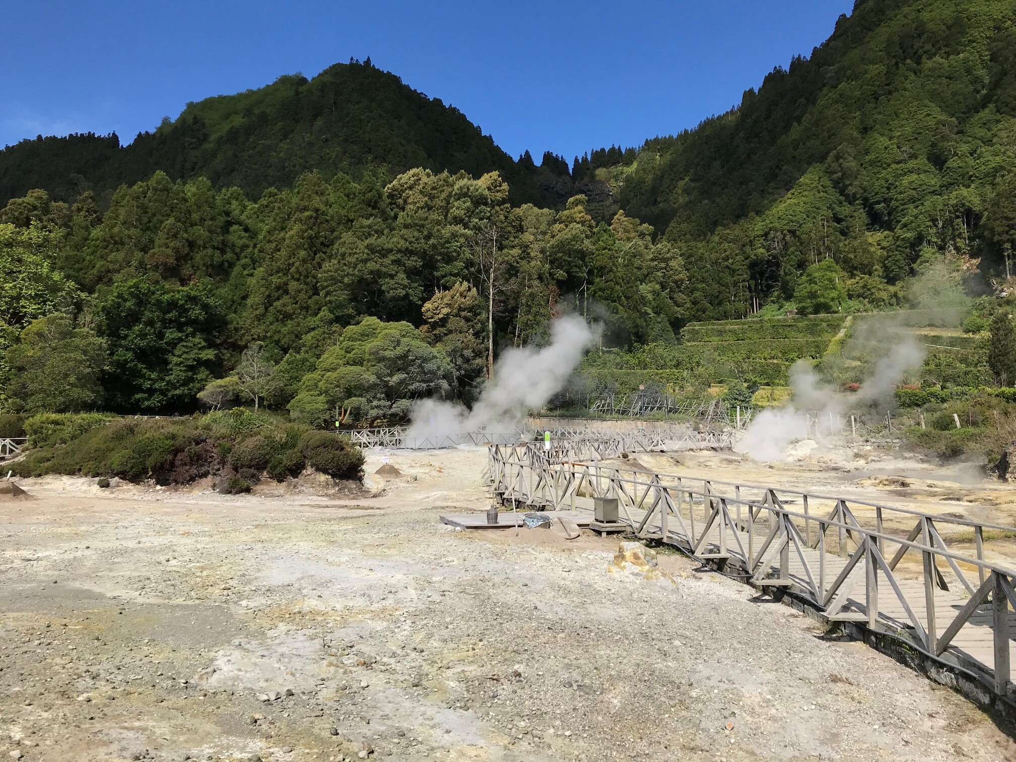 Den termiske aktivitet er tydelig i Furnas hvor der tilberedes Cozido. Foto Henriette Jensen