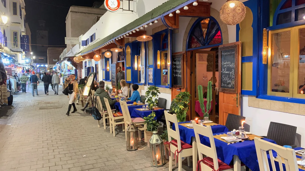 Aftenstemningen i Essaouira er helt speciel. Foto Anders Stoustrup