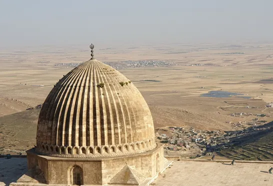 Fra Mardin er der en fin udsigt over sletterne i Mesopotamien. Foto Kirsten Gynther Holm