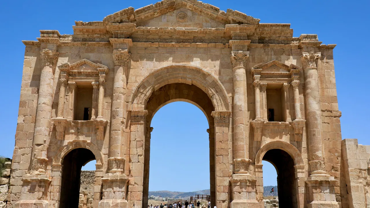 Hadrians port i Jerash. Foto af Anders Stoustrup