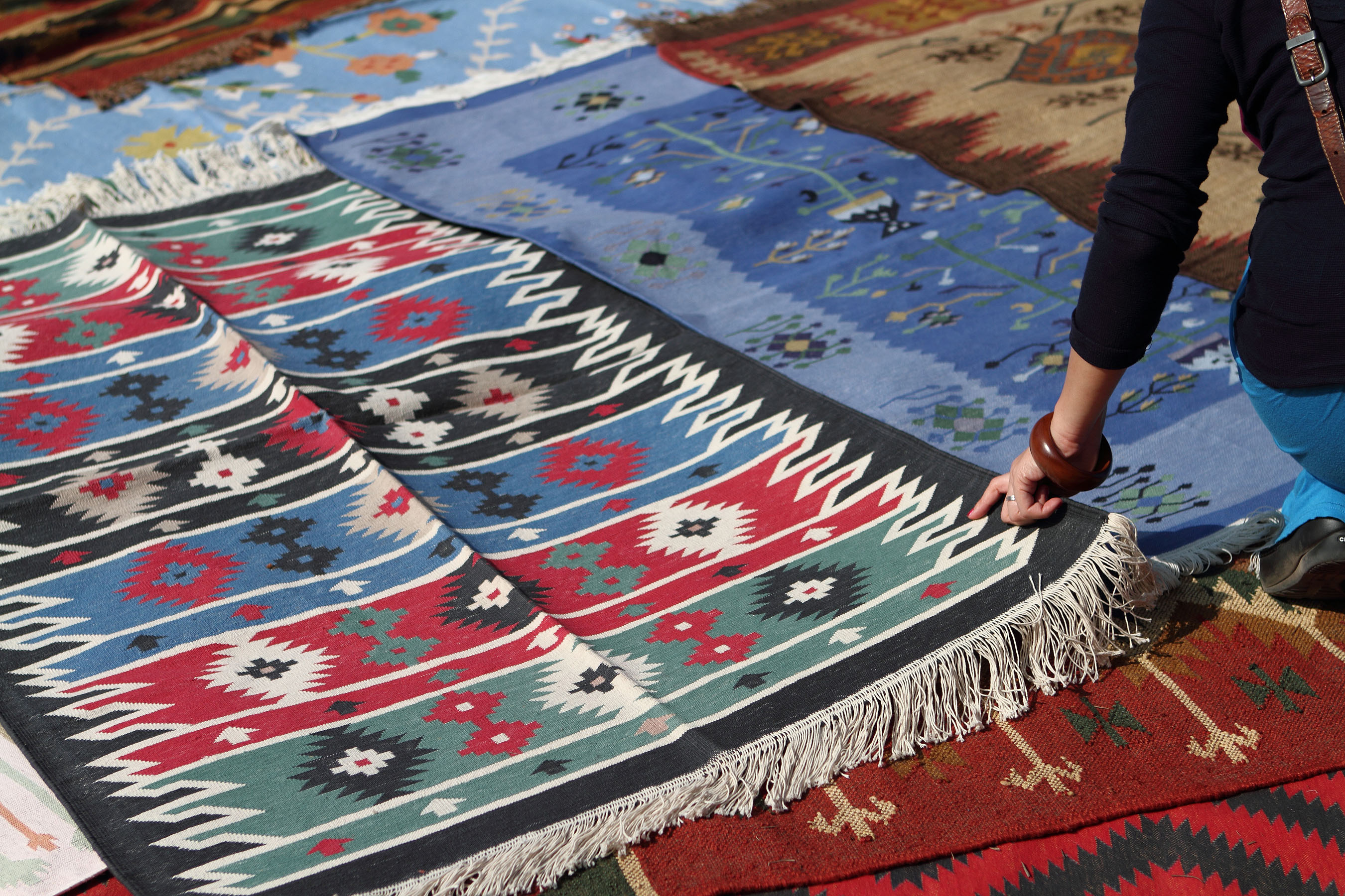 Der er rig mulighed for at købe kunsthåndværk i Indien. Foto af Anders Stoustrup