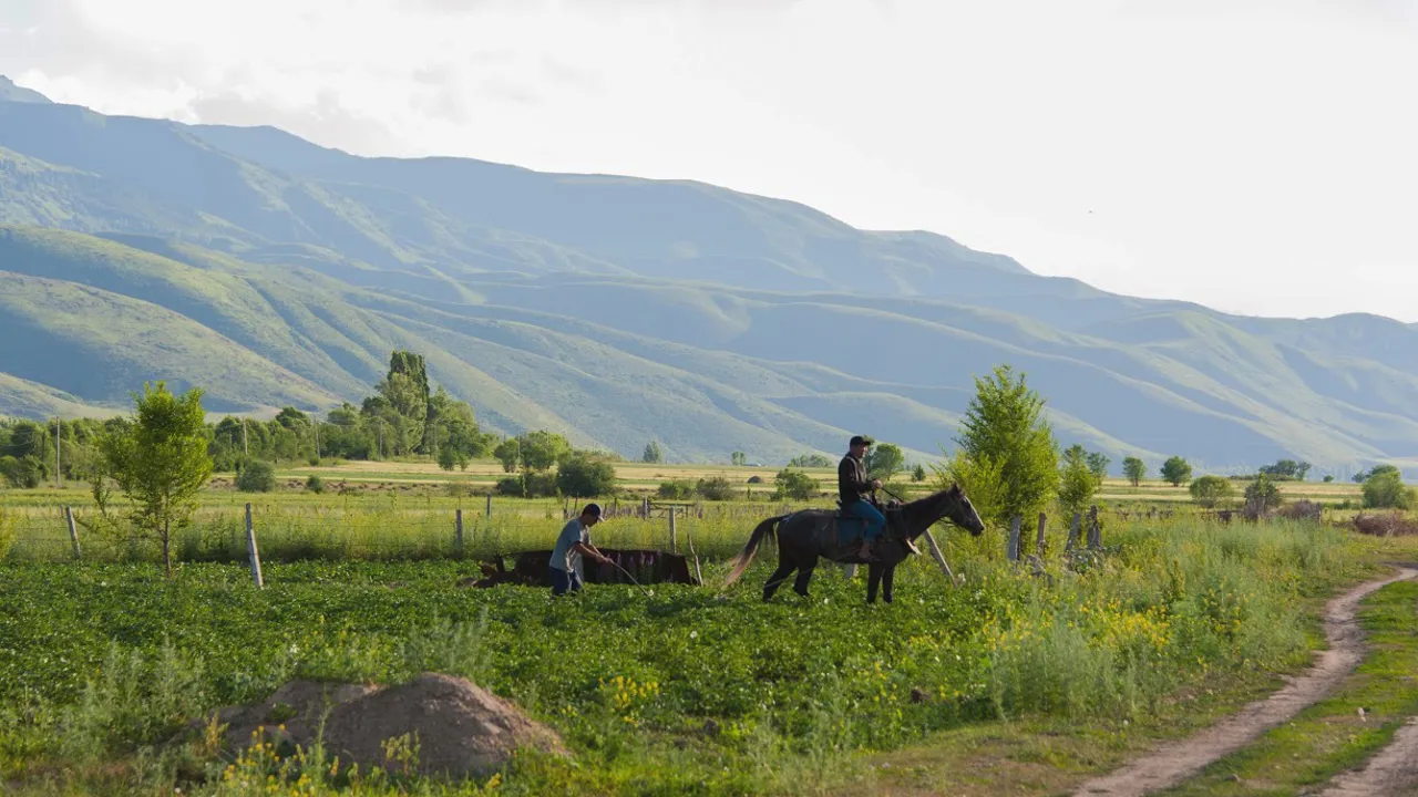 Vi får et indblik i kirgisernes dagligdag. Foto Marius Ranch Kristensen