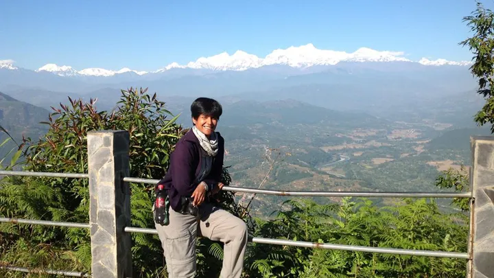 Viktors Farmors rejseleder Mette Riis Christensen i Bandipur, Nepal 