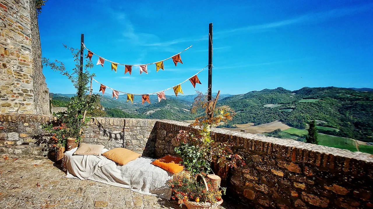 Umbrien byder på frodige og bakkede landskaber. Foto Lene Brøndum