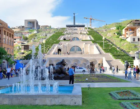 Yerevan cascade kaldes også for Armeniens hængende haver. Viktors Farmor