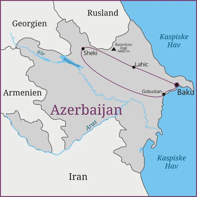 Azerbaijan - Baku - Lahic - Sheki - Gobustan - Baku