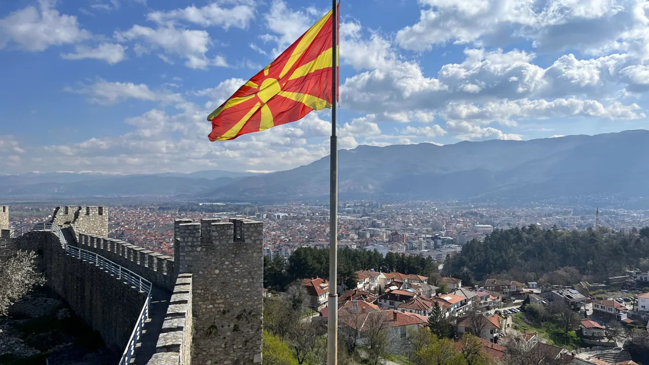 Udsigt fra fortet Sankt Samuel i Ohrid. Foto Laura Lyhne