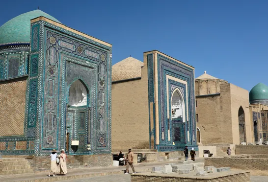 Shah-I-Zinda gravpladsen er en fantastisk samling af gravmonumenter. Foto af Anders Stoustrup