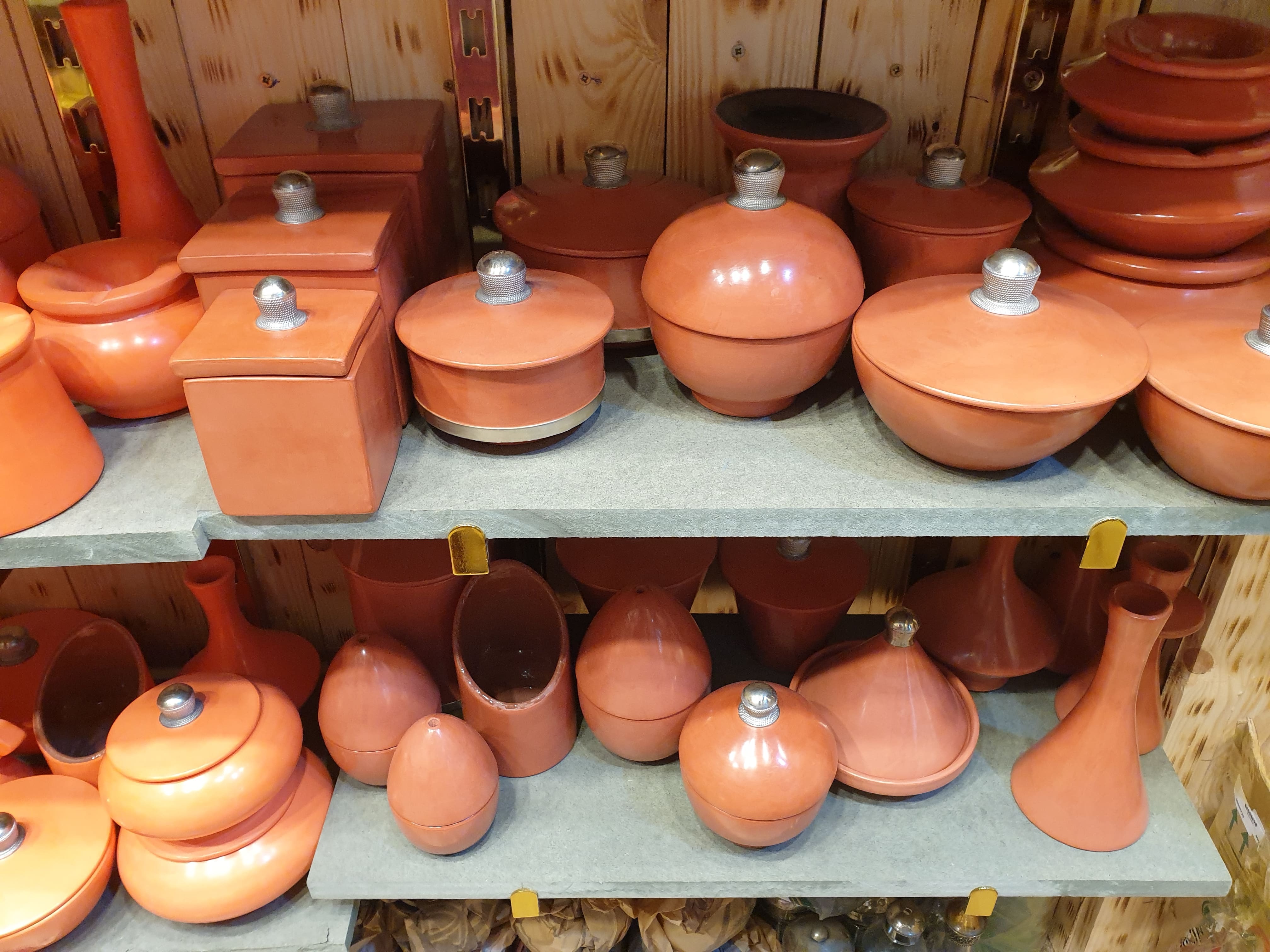 Produkter i tadelakt fås i souk'en i Marrakesh. Foto Kirsten Gynther Holm