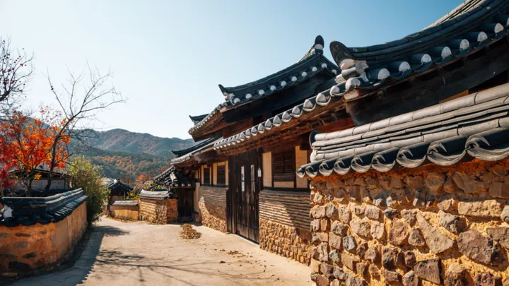 HaHoe i Andong er en autentisk og traditionel sydkoreansk landsby. Foto Viktors Farmor