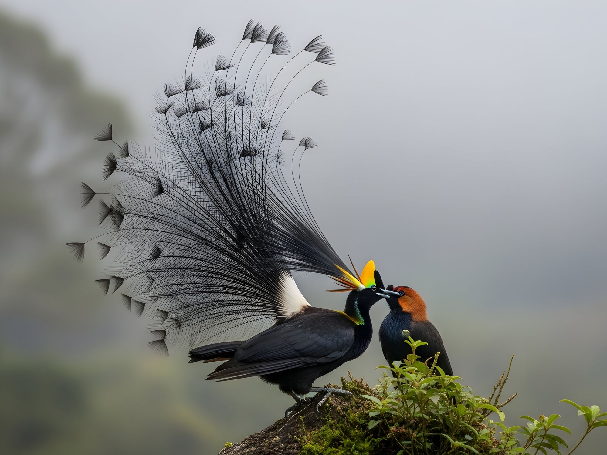 Den imponerende Magnificent Riflebird i Malagufuk. Foto Viktors Farmor