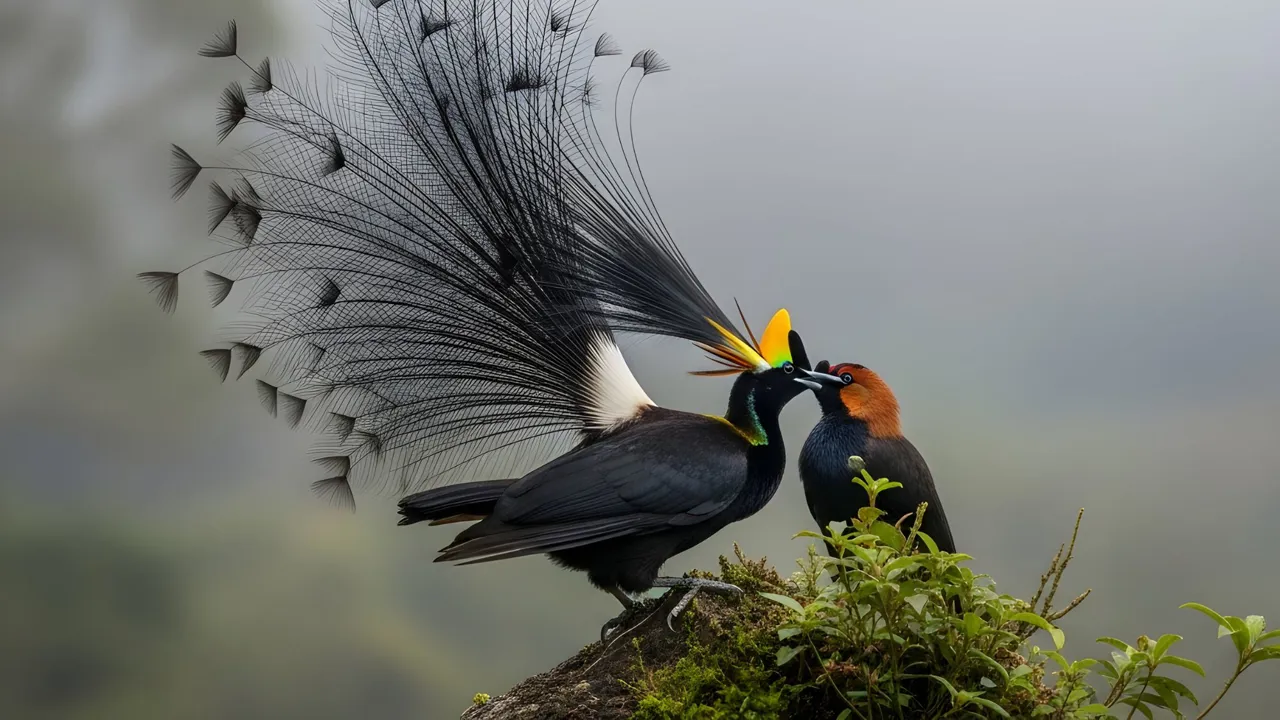 Magnificent Riflebird Flying Fuglerejse i Ny Guinea og Bali - Oplev Indonesien på grupperejse
