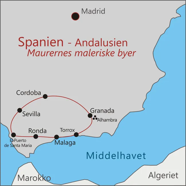 Andalusien - Malaga - Torrox - Granada - Cordoba - Sevilla - Ronda