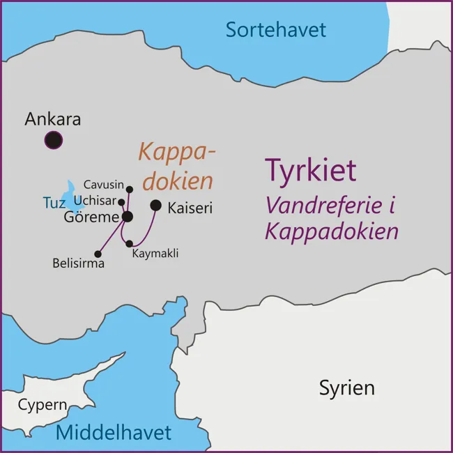 Tyrkiet - Kappadokien - Kaiseri - Goreme