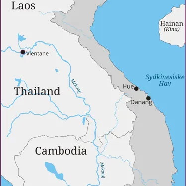 Kort over Vietnam