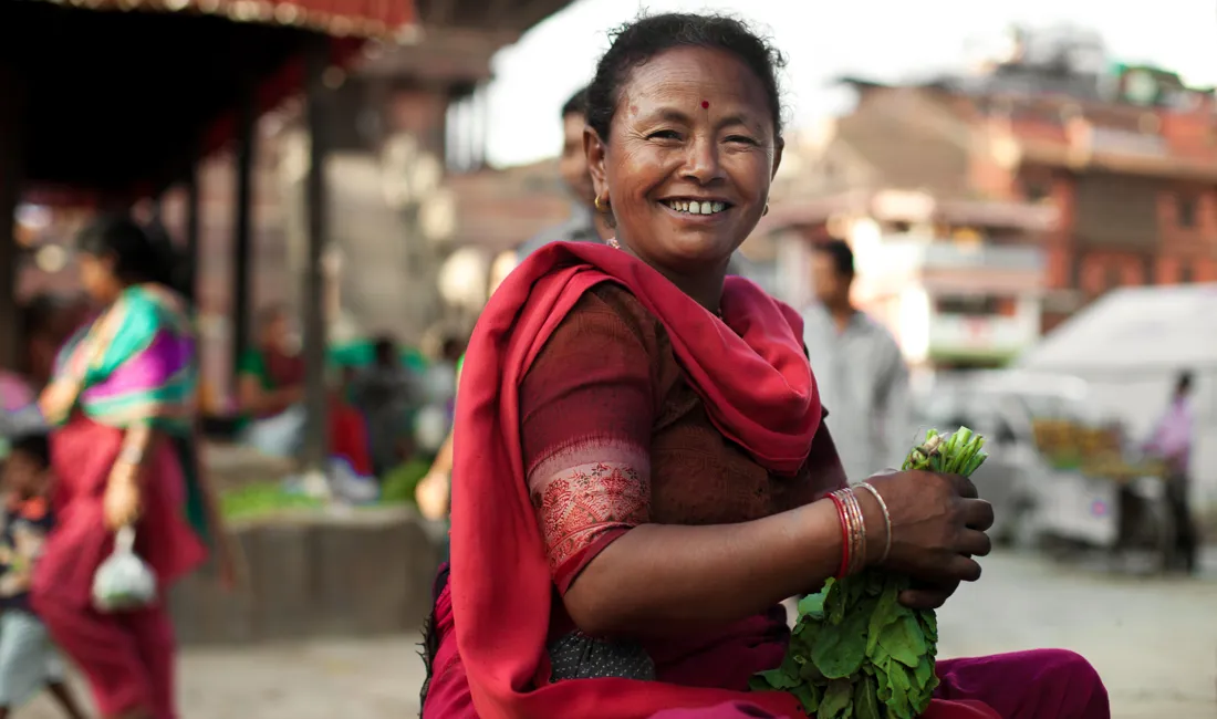Man får mange smil i Nepal. Foto Viktors Farmor