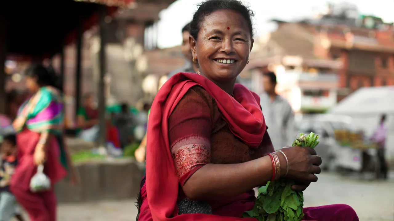 Man får mange smil i Nepal. Foto Viktors Farmor