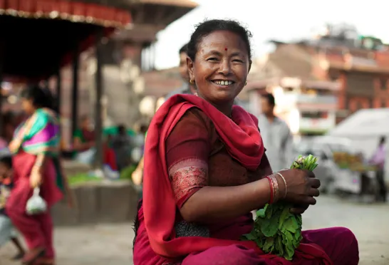 Man får mange smil i Nepal. Foto Viktors Farmor